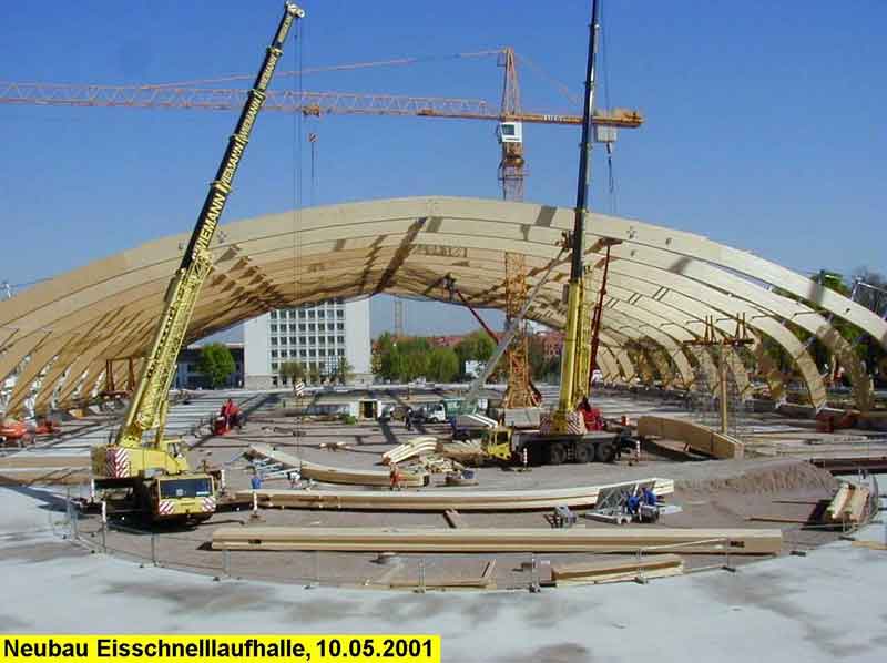 Neubau Eisschnelllaufhalle 10.05.2001